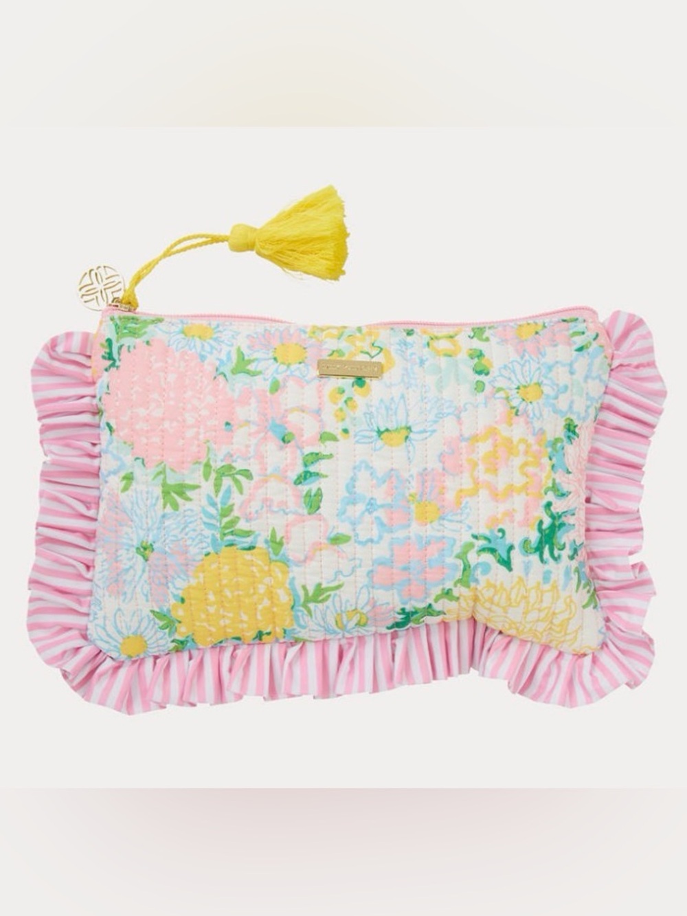 NIP Lilly Pulitzer Multi Lilly Garden Ruffle Pouch